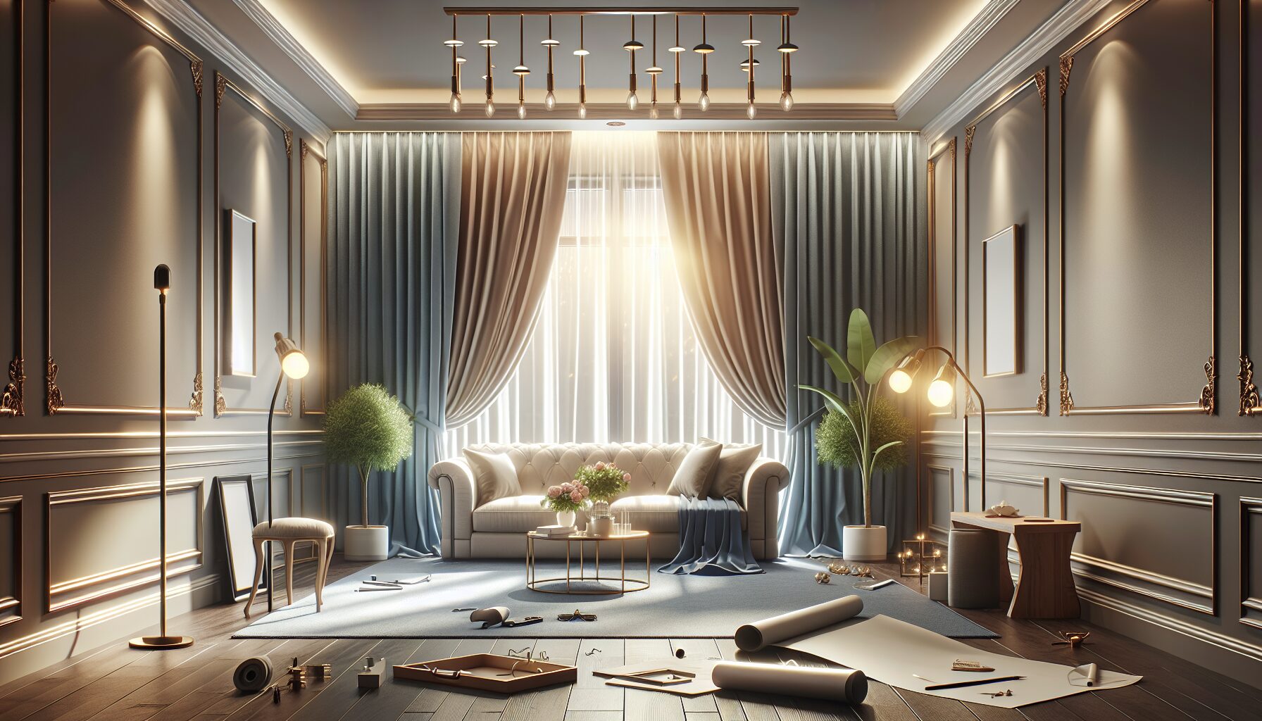 Jak opinia po montażu w salonie i sypialni (maskownica karnisza, sufit, firany, zasłony,…